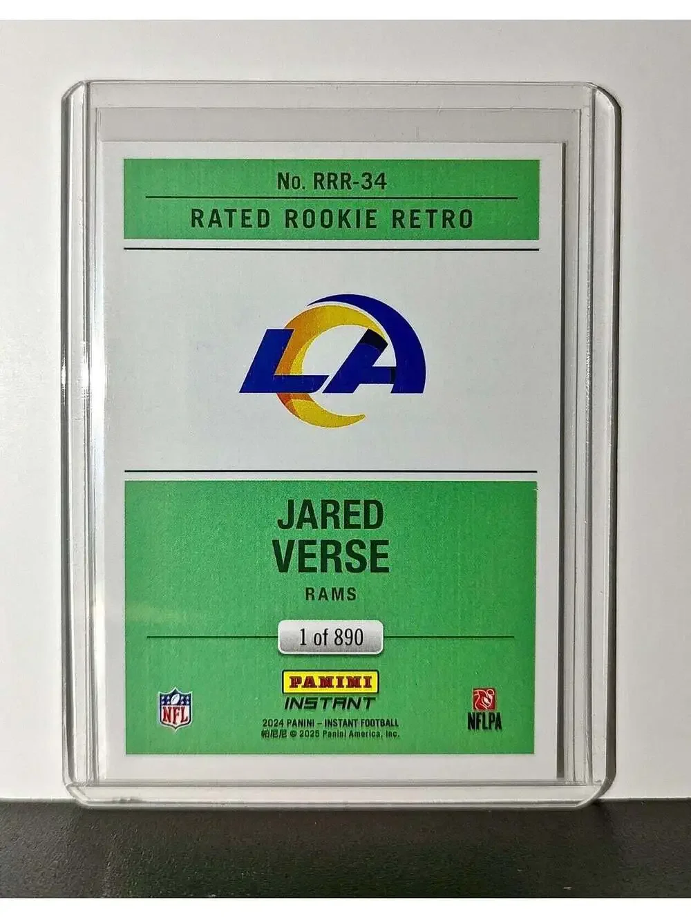 Jared Verse Rookie 2024 Panini Rated Rookie Retro NFL #34 Card LA Rams 1 of 890